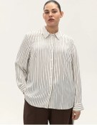 Resim Befree Büyük Beden Viskon Büyük Beden Gömlek-gömlek 440745993 Beyaz 