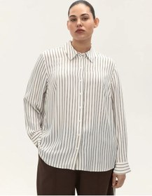 Resim Befree Büyük Beden Viskon Büyük Beden Gömlek-gömlek 440745993 Beyaz 