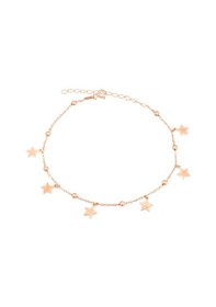 Resim Brezza Lusso Jewelry Yıldız Figürlü Classical Gümüş Kadın Ayak Halhal Rose 