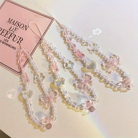 Resim 1/2 Adet Reçine Boncuklu Telefon Kolyesi, Pembe Ayı Kelebek Düğüm Bileklik, Plastik Boncuklu Şirin Telefon Kolyesi, Y2K Tarzı Sevimli Bileklik ve Anahtarlık, Telefon Çantası veya Kamera Askısı 