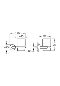 Resim Minimax A44780 Diş Fırçalığı, Krom Siyah 
