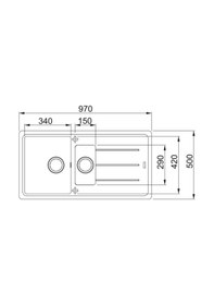 Resim Franke Basis Bfg 651 Avena Granit Evye Bej 