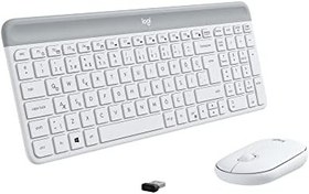Resim Logitech MK470 Slim Combo Kablosuz Klavye Mouse Seti, 12 FN Kısayolu ile Kompakt Klavye, Sağ ve Sol Elle Kullanılabilir, 10 m Kullanım Mesafesi, Sessiz, Türkçe Q Klavye, Beyaz 