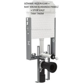 Resim Visam Gömme Rezervuar + Buton+Stop Valf Takım 