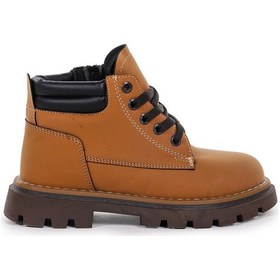 Resim Kiko Kids Fermuarlı Erkek Çocuk Bot Ayakkabı Arz 4552 Taba 