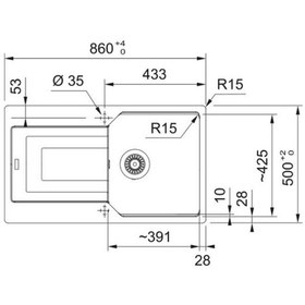 Resim Franke Ubg 611-86 Urban 86 CM Tezgah Üstü Sahara Granit Eviye 