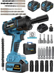 Resim Dragro DRG-1000 NM Çift Akülü Torklu Somun Sıkma Bijon Sökme Mavi 