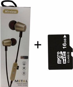 Resim 16 Gb Hafıza Kartı Hediyeli Bluetooth Kulaklık Mp3 Player Müzik Çalar Kulaklık 