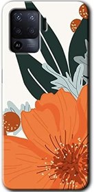 Resim MRCİLETİSİM (mrc3588) Portakal Çiçeği Kılıf Baskılı Kapak Tam Kaplayan Mat Seramik Oppo Reno 5 Lite ile uyumlu 