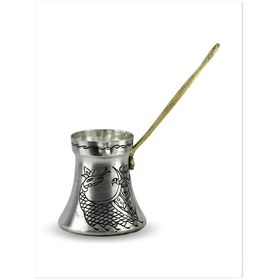 Resim İşlemeli Şahmaranlı Kalın Bakır Cezve 450 Ml 