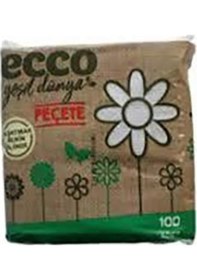 Resim Ecco Green Peçete 100'lü 32 Paket 