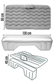 Resim Blooma Araç Içi Şişme Yatak Çakmaklık Pompalı 130x80x40 cm Siyah 