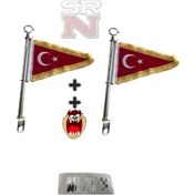 Resim Cg Cup Motosiklet Modifiye Makam Bayrağı Gold Flama 2 Li Set + Tazmnya Srnmotor 