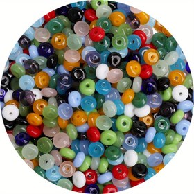 Resim 115 adet 6mm Cam Boncuk, Canlı Düz Yuvarlak Şeker Renkli Serbest Boncuklar, Casual Stil, DIY Takı Yapımı, Aksesuarlar ve El Sanatları Projeleri, Yuvarlak Şekil, Sanat Malzemeleri, Boncuk Seti 