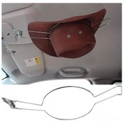 Resim Yunboo Araç İçi Metal Kapaklı Şapka Tutucu - Dayanıklı, Kompakt Giysi/şapka Depolama Aracı - Otomobil Aksesuarı GÜMÜŞ 