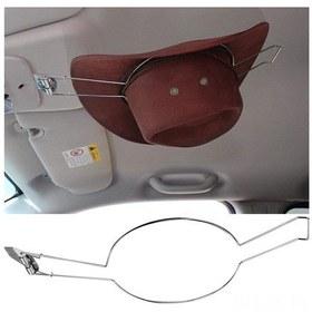 Resim Yunboo Araç İçi Metal Kapaklı Şapka Tutucu - Dayanıklı, Kompakt Giysi/şapka Depolama Aracı - Otomobil Aksesuarı GÜMÜŞ 