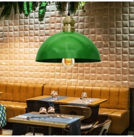 Resim Homing Swiss Retro Yeşil Metal Tekli Sarkıt Ayd-3105 Yeşil 