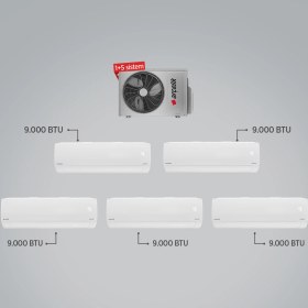 Resim Arçelik A++ 9000 BTU + 9000 BTU + 9000 BTU + 9000 BTU + 9000 BTU İç Ünite (1 adet Dış Ünite = 5 adet İç Ünite) 30000 BTU 1+5 Multi Inverter Klima 