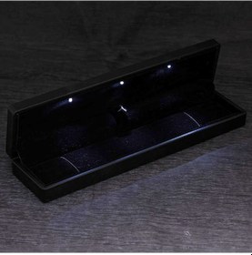 Resim Işıklı Siyah Renk Bileklik Ve Tesbih Kutusu Sl6534 