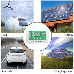 Resim Pazly Sringsun 20w 12v Monokristal Güneş Paneli Kiti + 20a Pwm Şarj Kontrol Cihazı + Akü Klipsleri 