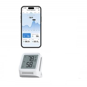 Resim X-Sense Akıllı Termometre Higrometre, Isı Nem Ölçer , kablosuz wi fi li(1 Ad STH0A , wi fi için baz istasyonu gereklidir.) 