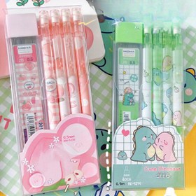 Resim 4 adet 0.5mm Mekanik Kalem Kawaii Otomatik Kalemler 1 Tüp Hb Kurşun Dolumları Kore Kırtasiye Sevimli Kalemler Okul Ofis Basın Kalemleri Ofis Malzemeleri ve Aksesuarları 