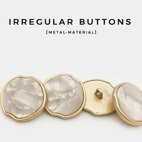 Resim 10 Yüksek Kaliteli Metal Düğmeler, Şık Kazaklar ve Kazaklar İçin Benzersiz Elma Şeklinde, Moda Aksesuarları İçin Mükemmel. 