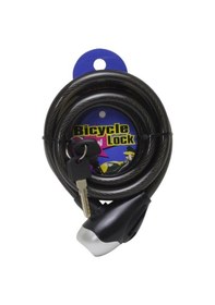 Resim T.concept Dayanıklı Güçlendirilmiş Çelik Halat Anahtarlı Bisiklet Kilidi 150 Cm Siyah 
