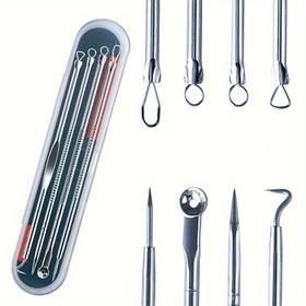 Resim 4 parça set, çok amaçlı siyah nokta temizleme aracı kiti, alkolsüz, tüm açık bej tonlarına uygun, yüz bakımı araçları ve leke giderme için kullanılabilir 