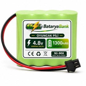 Resim 4.8v 1300mah Oyuncak Araba Pili Bataryası Siyah Soket Uzun Ömürlü Şarjlı Pil 