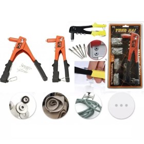 Resim Aksiyon Global Kalınlık Tek Yönlü El Perçin Tabancası 40 Yedekli ve 4 Çeşit Perçim ( Lisinya ) 