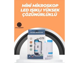 Resim Marsilyan Portatif El Mikroskop - LED Işıklı Aynı Anda Net Odaklama 