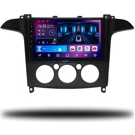 Resim Caros Ford S-max 2006-2014 Manuel Klima Uyumlu Android Multimedya 4gb Ram 64gb Hafıza 9" 