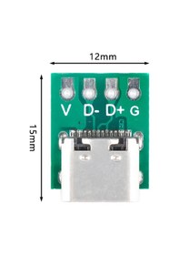 Resim Usb Type C 4 Pin Dıp Çevirici Pcb Usb Dip Adaptör Kart 