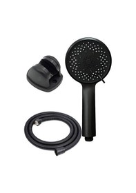 Resim Siyah Duş Seti Lüks 5 Fonksiyonlu Ayarlanabilir Dayanıklı Banyo D Beyaz 