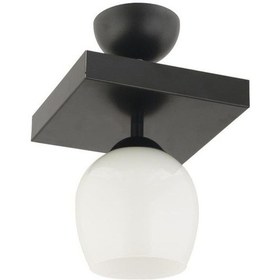 Resim Modern Beyaz Camlı Model Tekli Kare Plafonyer Avize Salon X 
