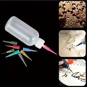 Resim Çeşitli Uçlarla 7 Parça Sıkma Şişe Seti - Pasta Süsleme, Pişirme & Sanat Projeleri İçin Mükemmel - Gıda Sınıfı, Kokusuz Plastik, Sadece Elde Yıkama 