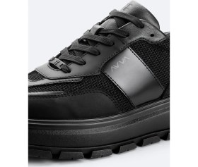 Resim AVVA Erkek Siyah %100 Deri Esnek Taban Hafif Casual Ayakkabı A52Y8021 