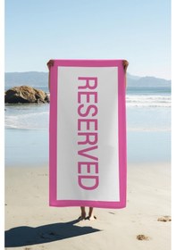 Resim Dijital Baskı Plaj Deniz Havlusu Reserved Desenli Peştamal Hvl0010 Renkli 