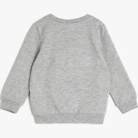 Resim Erkek Bebek Yazılı Baskılı Sweatshirt 