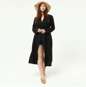Resim CNG MODA Kadın Ayrobin Kuşaklı Kimono Kaftan 