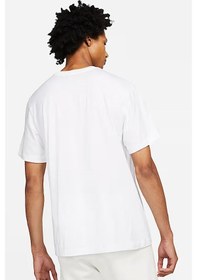 Resim Nike Sportswear Futura Swoosh Logo Tee T Shirt Unisex Baskılı Tişört Beyaz Beyaz 