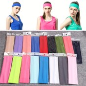 Resim Kadın Spor Saç Bandı, Dış Mekan Koşu Fitness Yoga Ter Bandı, Renkli Evrensel Baş Bandı Teri Önleyici Bandı 