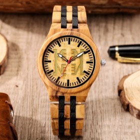 Resim 2xudc Stil 5 Yeni Spor Ahşap Izle Takvim Su Geçirmez Erkek Izle Özel Logo Erkekler Kuvars Izle (Yurt Dışından) 