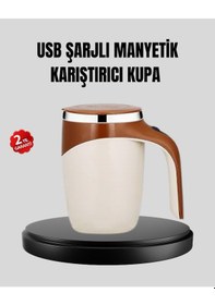 Resim Cosmotex Usb Şarjlı Manyetik Karıştırıcı Kupa Otomatik Karıştırma Paslanmaz Çelik 
