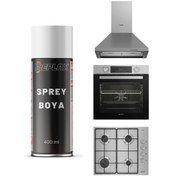 Resim İnox Ankastre Set Beyaz Eşya Sprey Boya 400 Ml. 