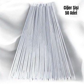 Resim 50 Adet Ciğer Şişi,galvaniz Mangal Ciğer Barbekü Şişi 55 Cm 