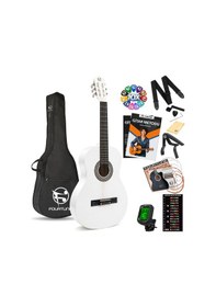 Resim Fourtune Luca C-180wh Beyaz Klasik Gitar Seti 4/4 Sap Ayarlı 
