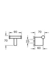 Resim VitrA Diagon A44430 İkili Askı, Krom 
