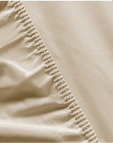 Resim Madame Coco Manon Çift Kişilik %100 Pamuk Ranforce Lastikli Çarşaf Takımı - Bej Ekru 